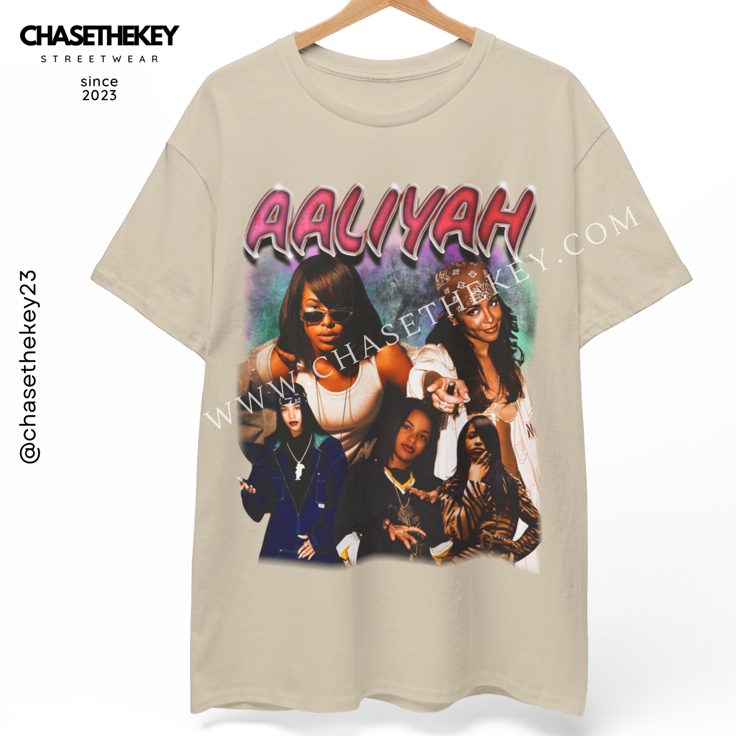 Aaliyah tribute t-shirt honoring the R&B legend