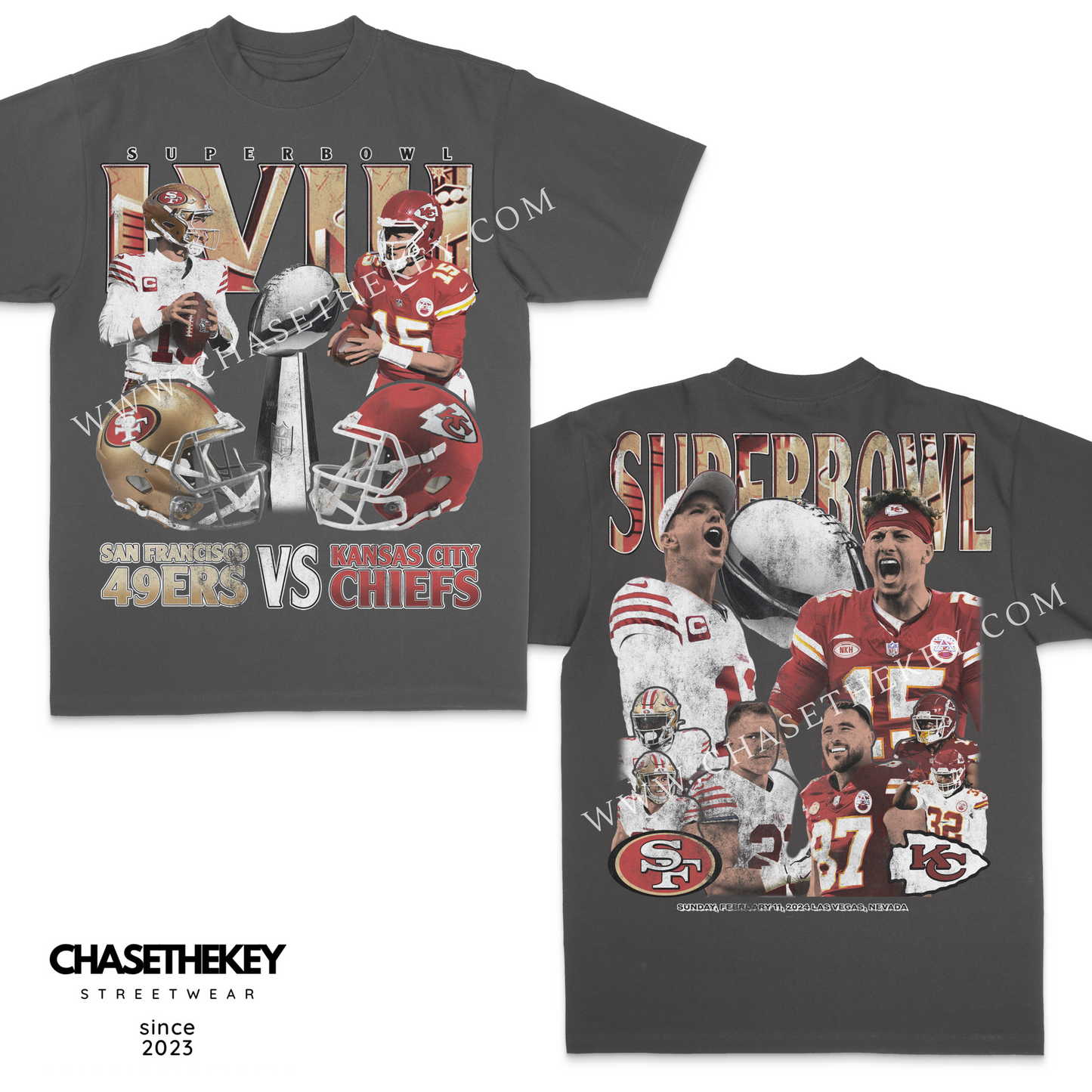 Kansas City Chiefs vs. San Francisco 49ers Super Bowl LVIII shirt for football fans