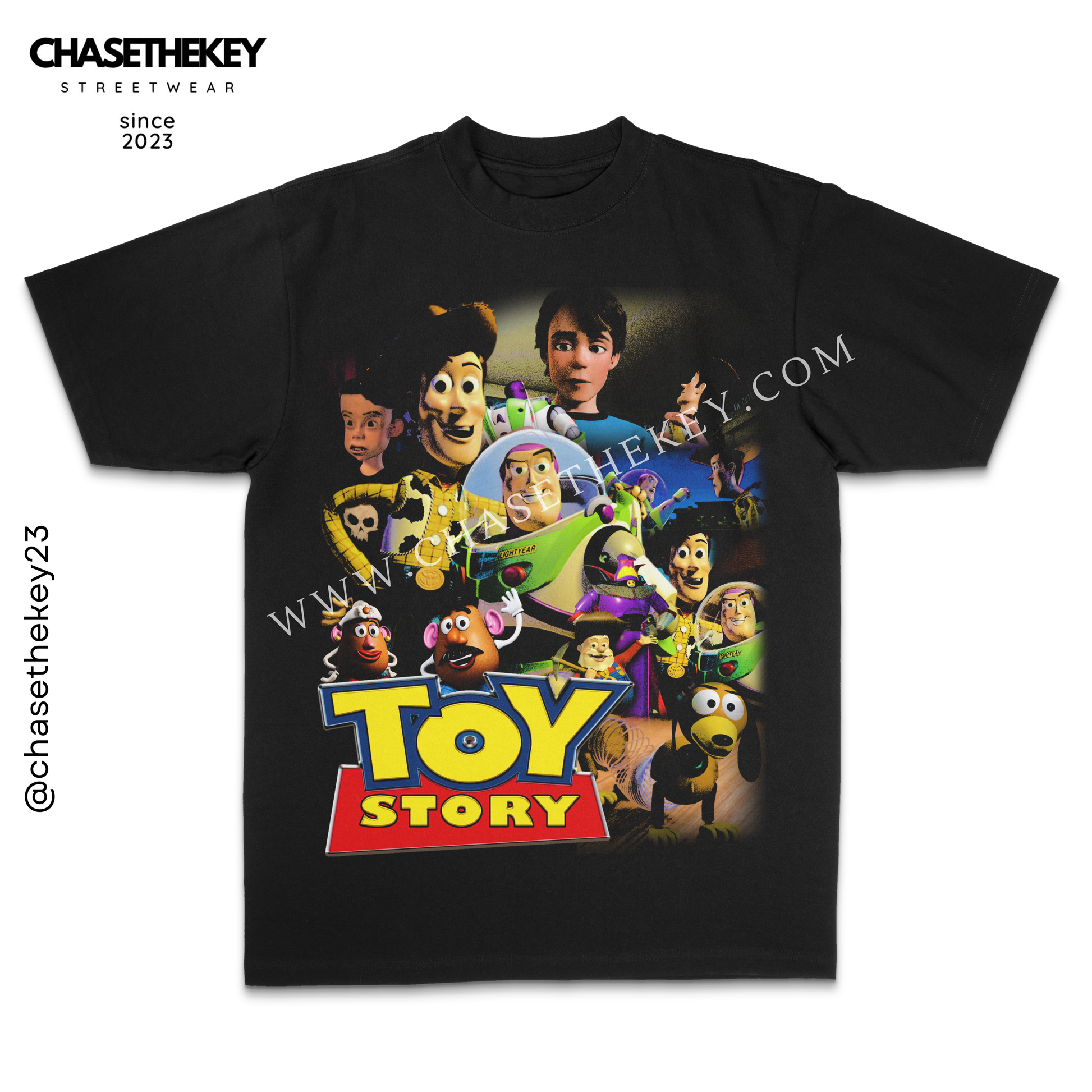 Toy Story shirt featuring Woody and Buzz Lightyear