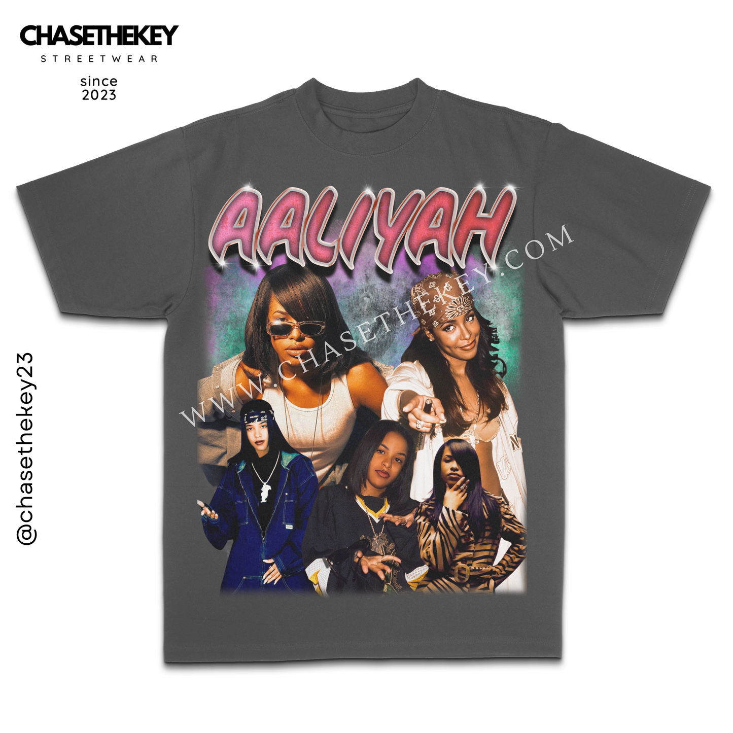 Aaliyah tribute t-shirt honoring the R&B legend