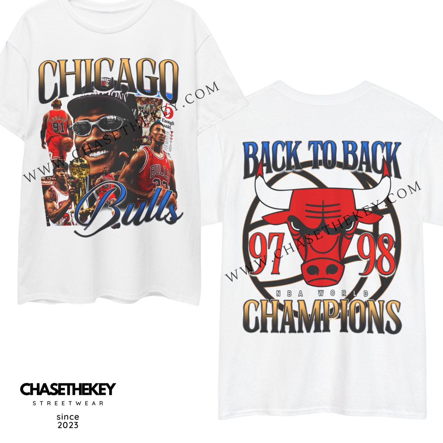 Chicago Bulls Back-to-Back NBA Champions shirt basketball tribute