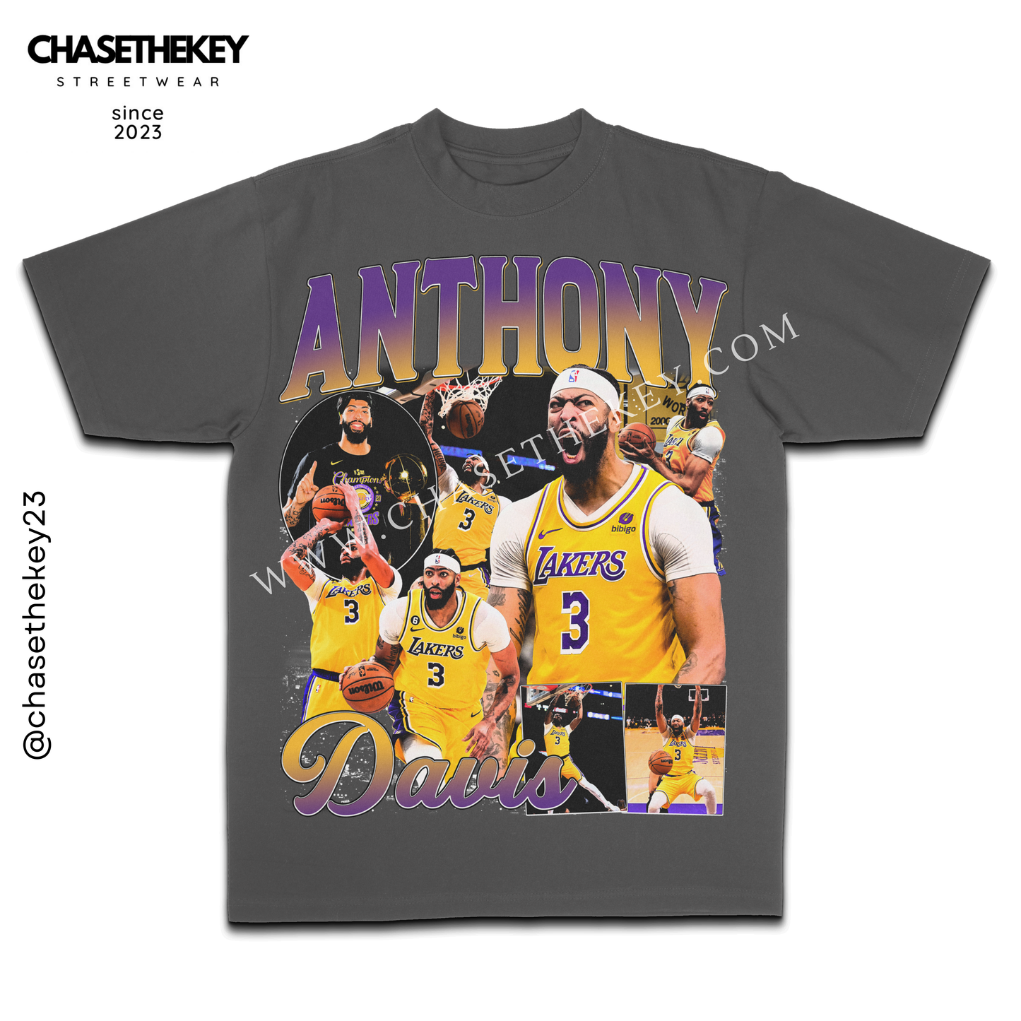 Anthony Davis shirt showcasing Los Angeles Lakers pride