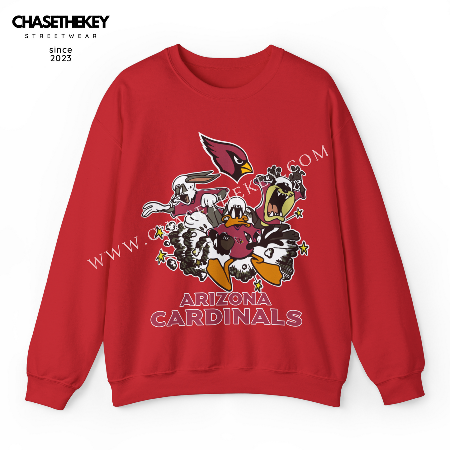 Arizona Cardinals Looney Tunes Crewneck Sweatshirt