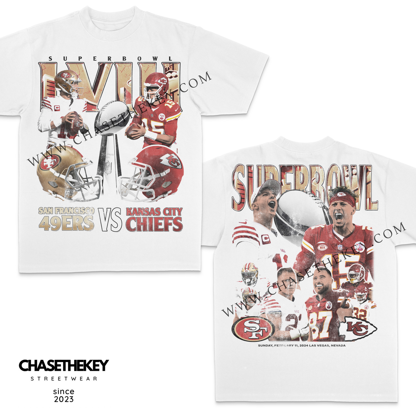 Kansas City Chiefs vs. San Francisco 49ers Super Bowl LVIII shirt for football fans