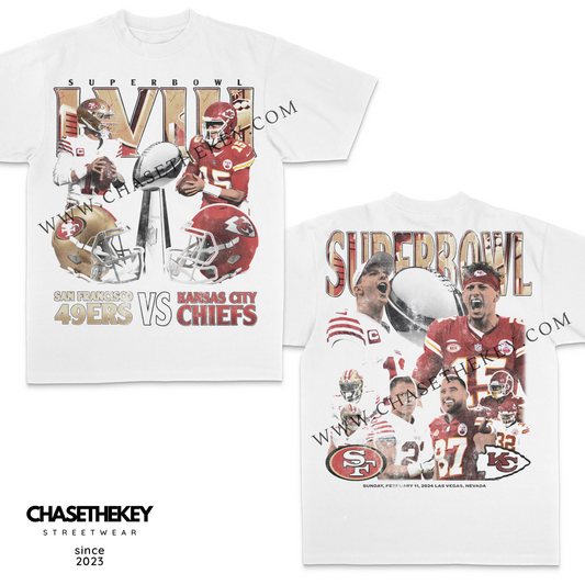 Kansas City Chiefs vs. San Francisco 49ers Super Bowl LVIII T-Shirt