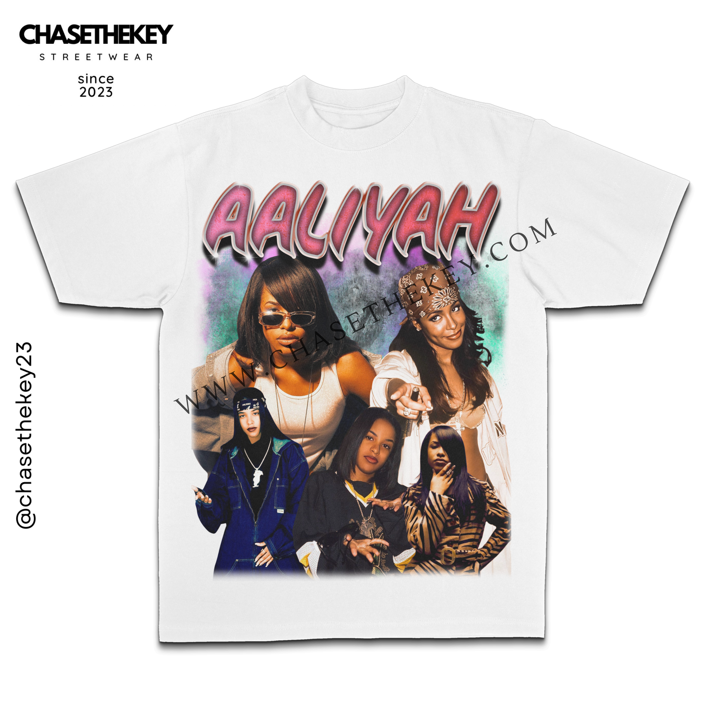 Aaliyah tribute t-shirt honoring the R&B legend