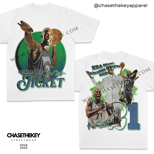 Basketball legend Kevin Garnett Big Ticket graphic tee