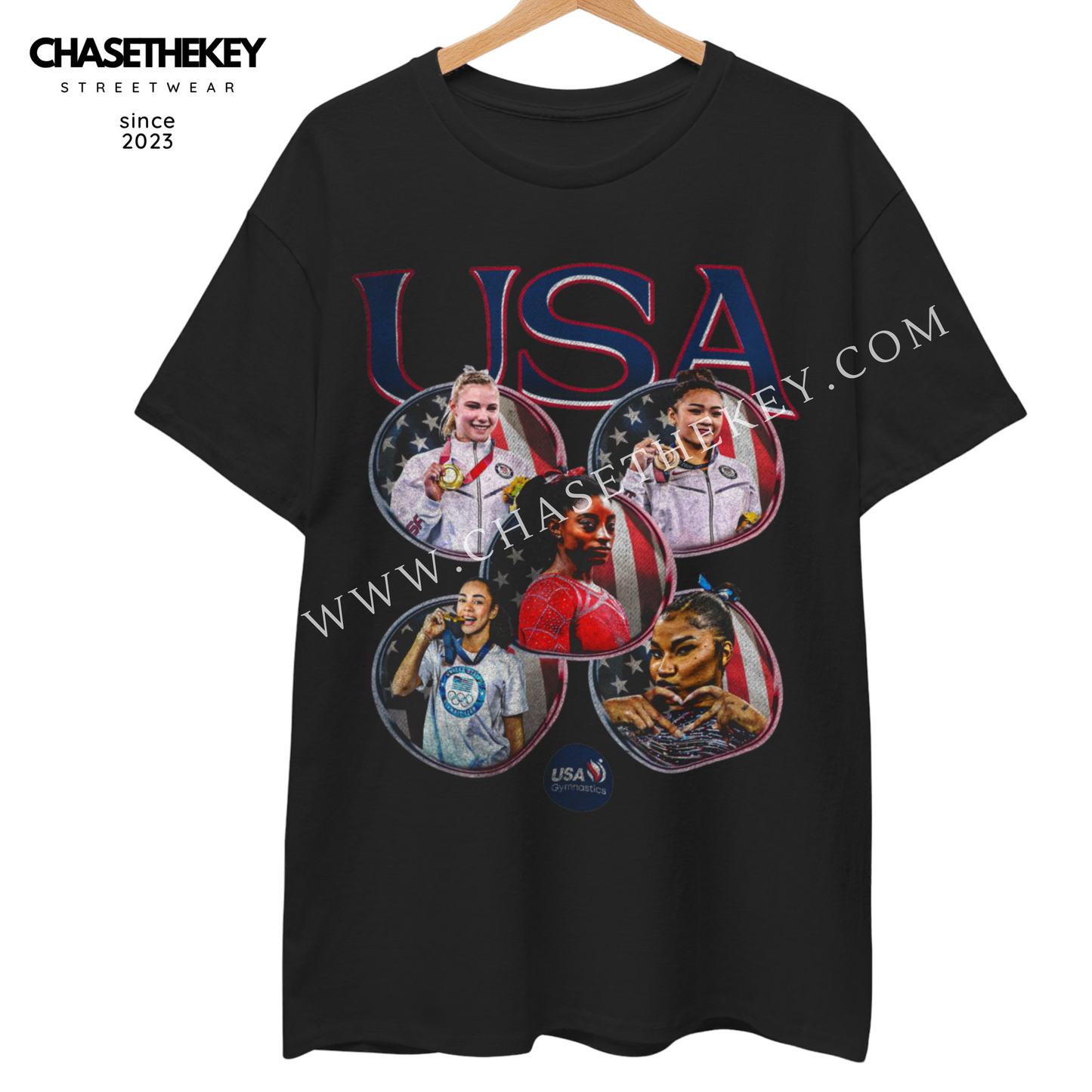 2024 Olympics Gymnastics Team All-Around Shirt featuring Olympic design.