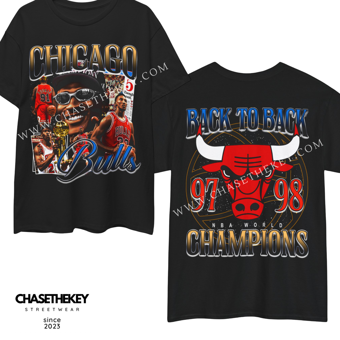 Chicago Bulls Back-to-Back NBA Champions shirt basketball tribute